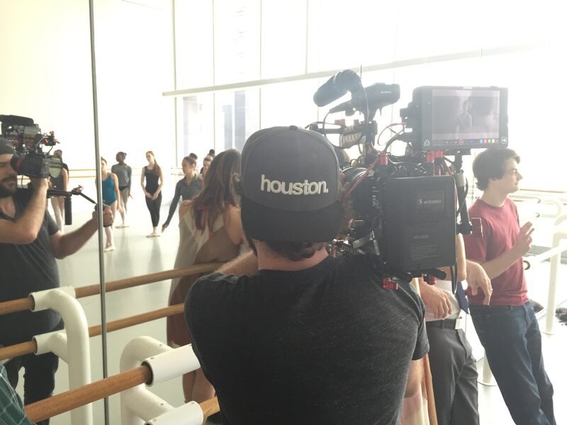 Taylor shooting at the ballet studio