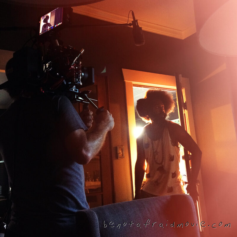 Shooting Purvis in golden doorway light
