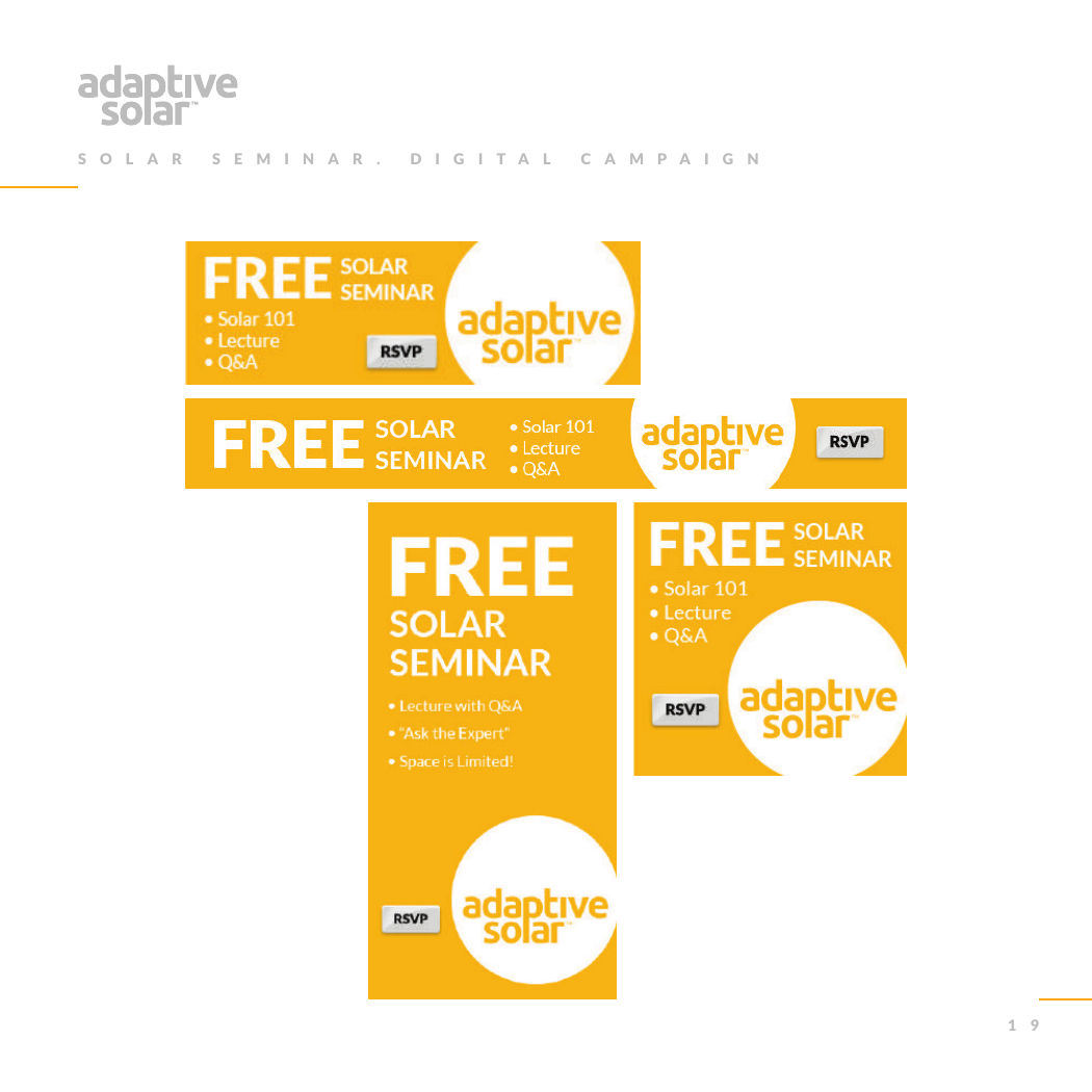 Free Solar Seminar — digital campaign