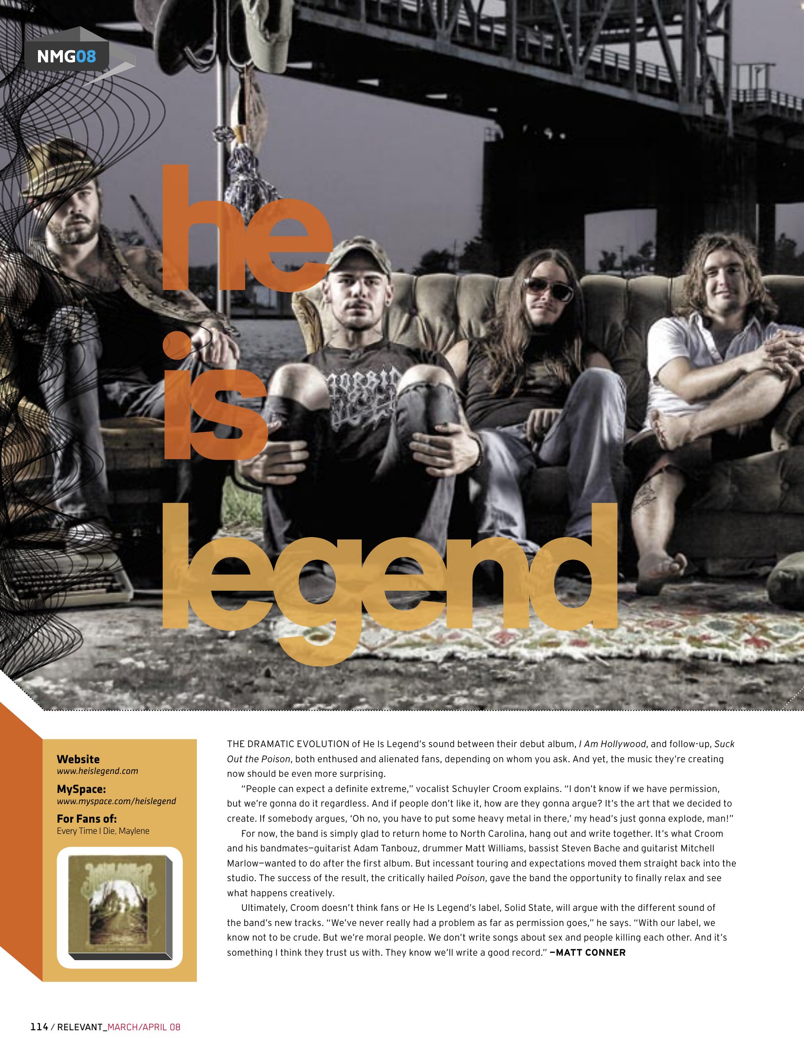 He Is Legend, Relevant Magazine feature