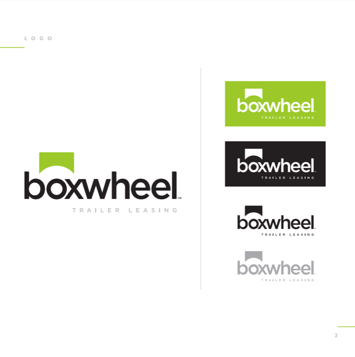 Boxwheel Trailer Leasing — logomark and lockup variants