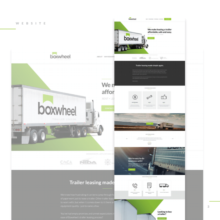 Website preview within brand book