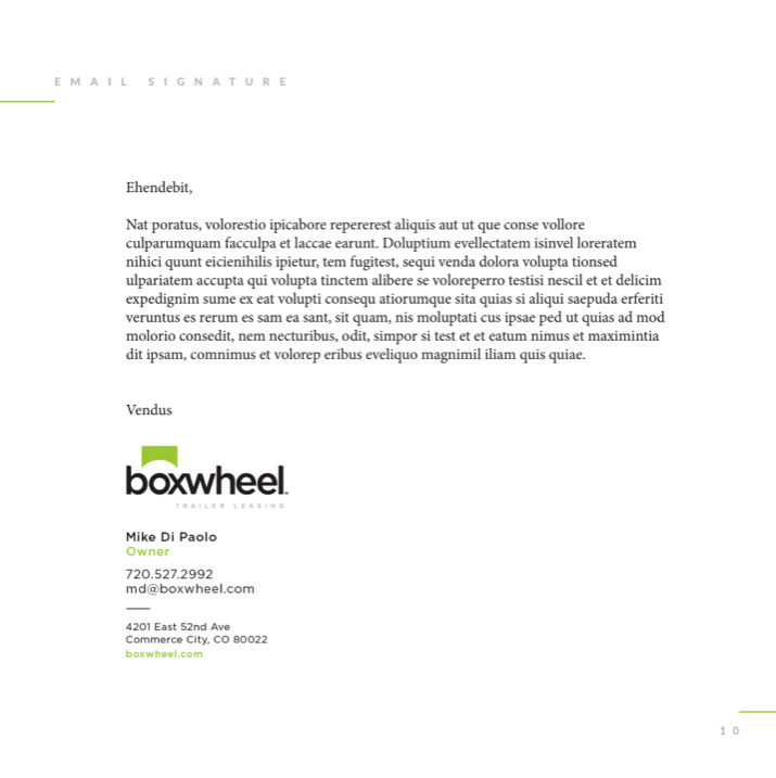 Email signature system