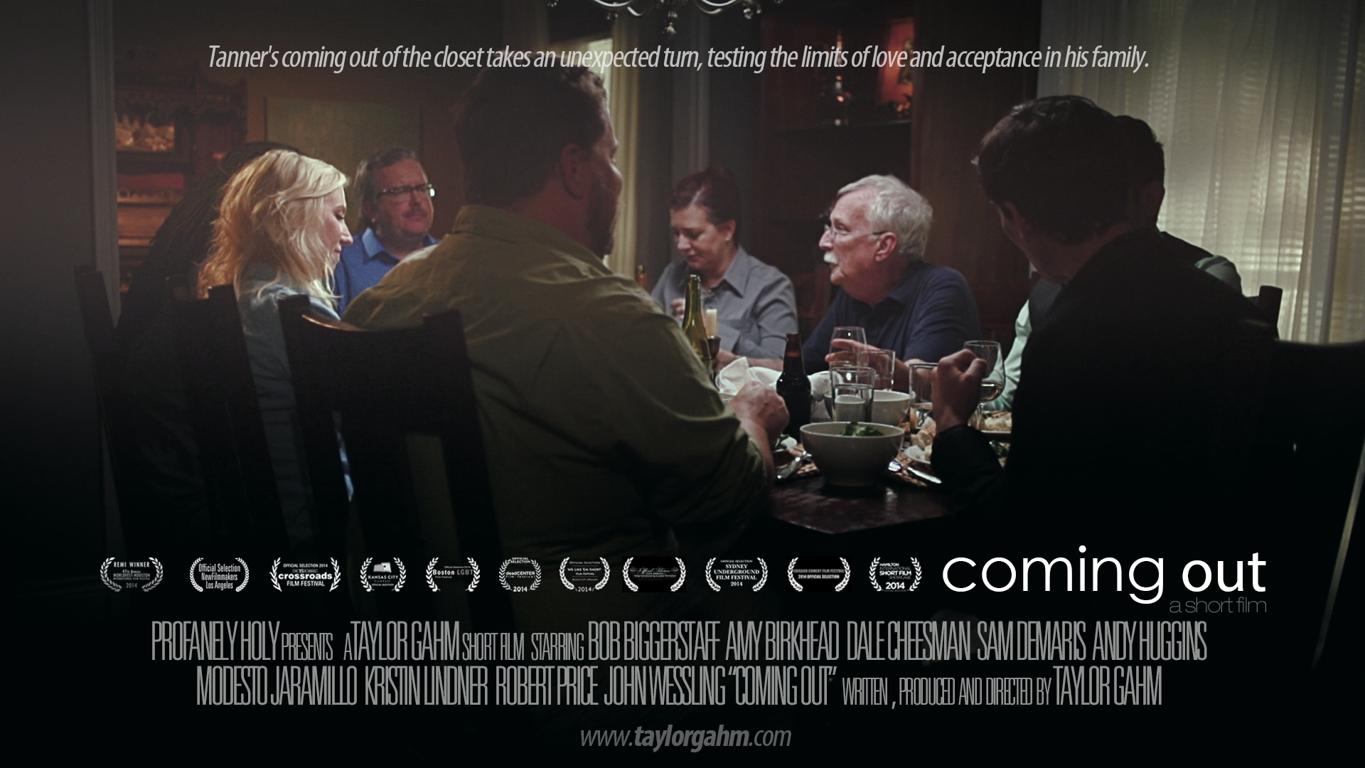 Coming Out — poster with festival laurels