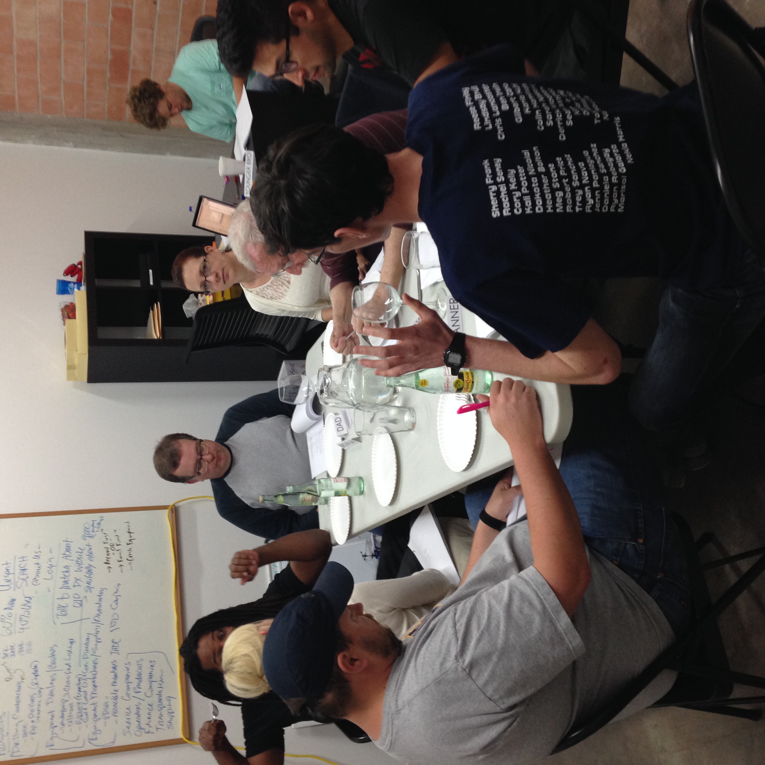 Table read with cast and crew