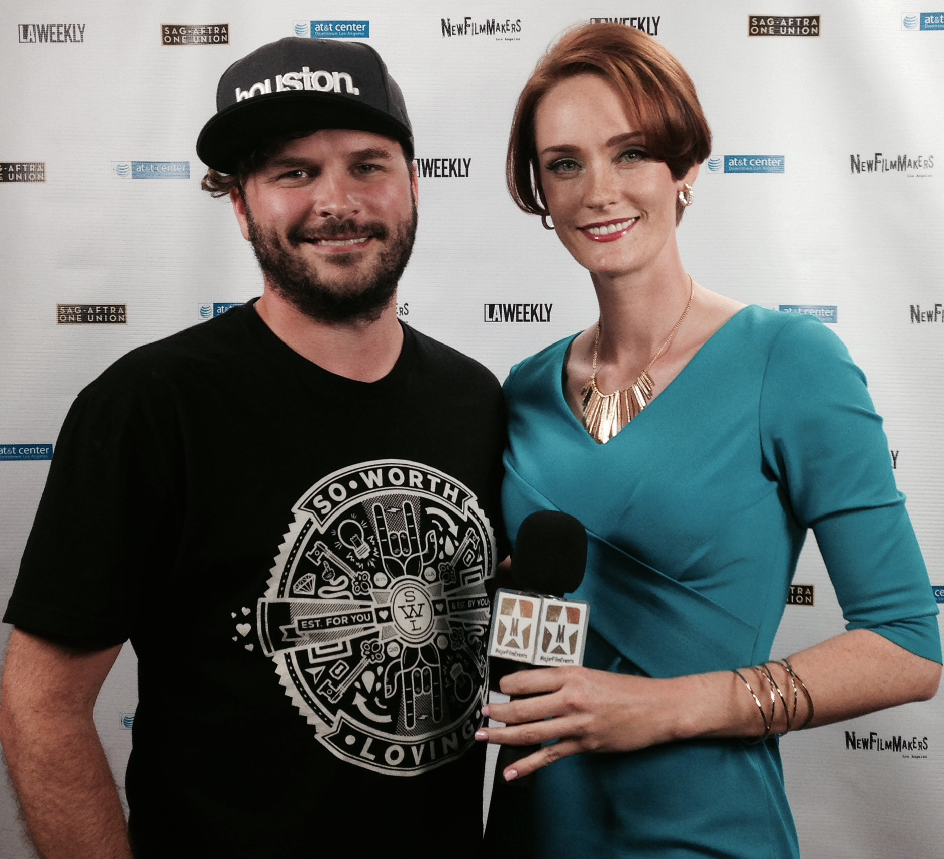 Red carpet interview at NewFilmmakers LA
