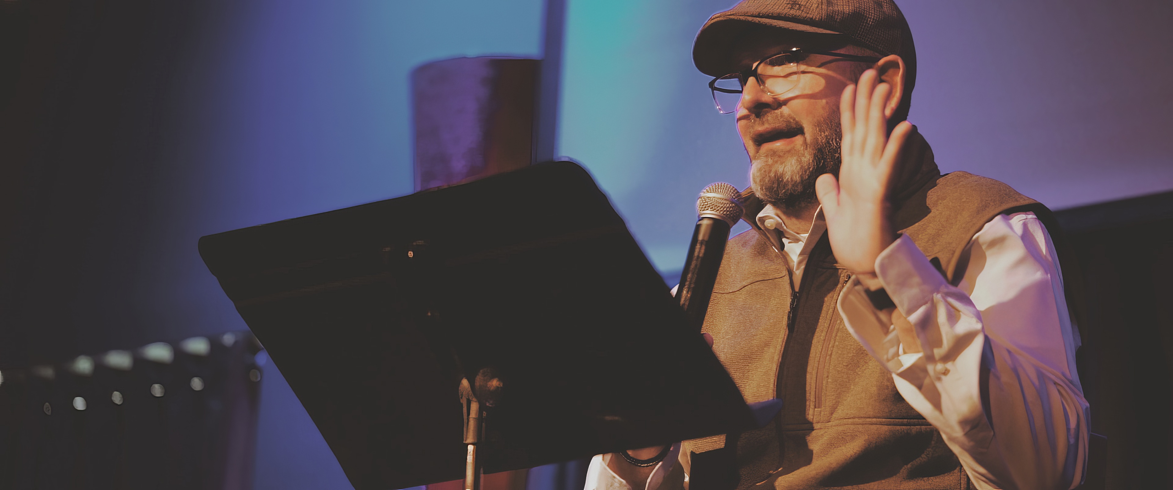 Aaron Edwards leading ReTurn Church — upstairs sanctuary