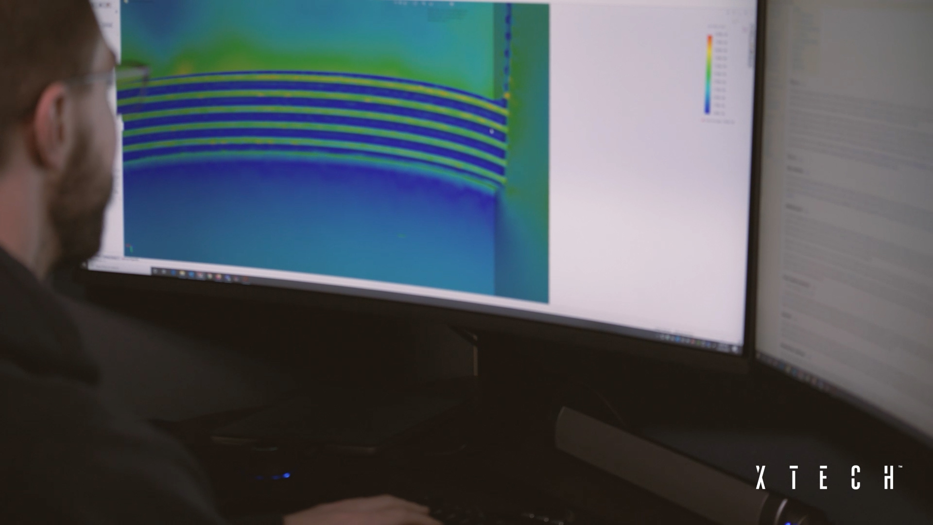 Engineering simulation — pressure modeling visualization