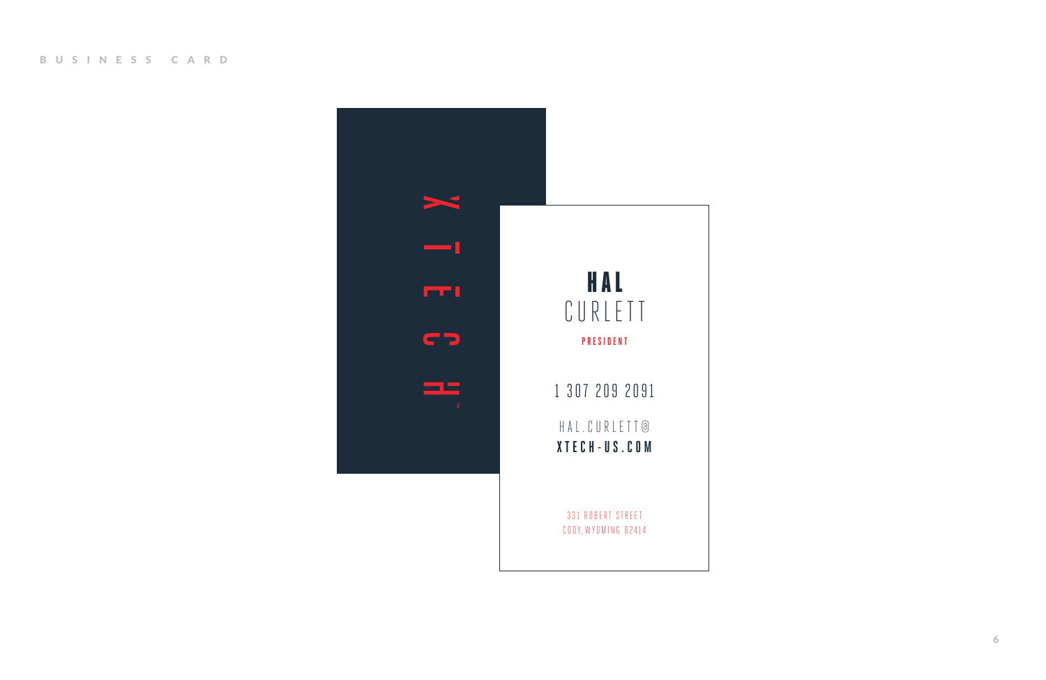 Business card — Hal Curlett, President